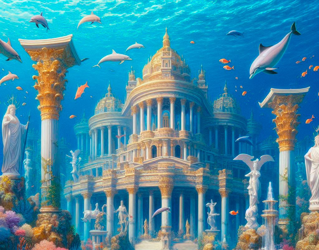 La Atlantida de Platón imaginada por la AI.